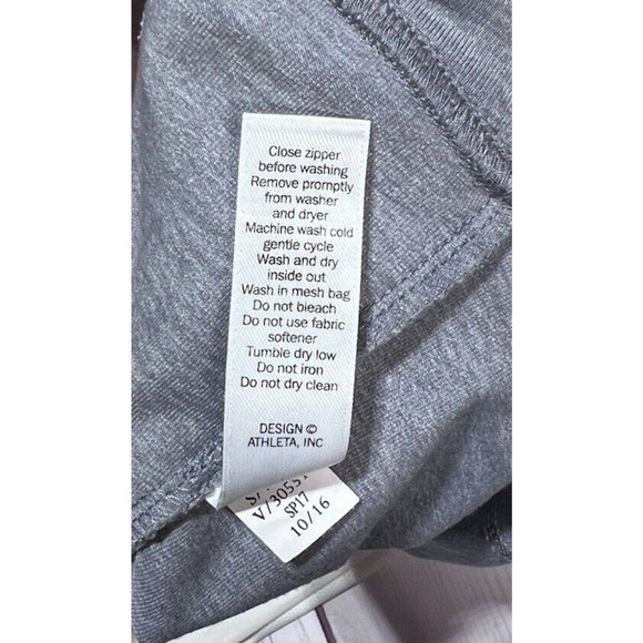 Athleta Jacket Women M White Gray Heather Full Zip Hiking Gorpcore Outdoor Basic - Picture 12 of 12